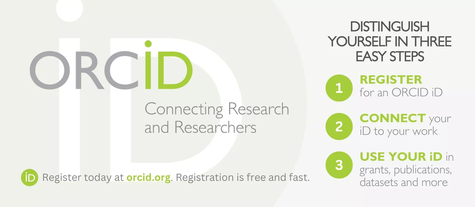 Register Your ORCID iD Toady